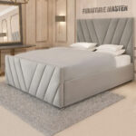 Luxury New Ottoman Storage Lined Plush Velvet Upholstered Bed Frame