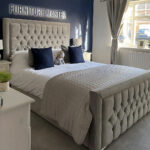 Hilton Border Bed Frame Chesterfield Plush Velvet