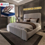 Luxury Texas Ottoman Storage Bed Plush Velvet Upholstered Bed Frame